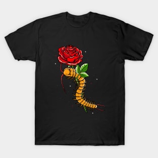 centipede wrapped around a flower T-Shirt